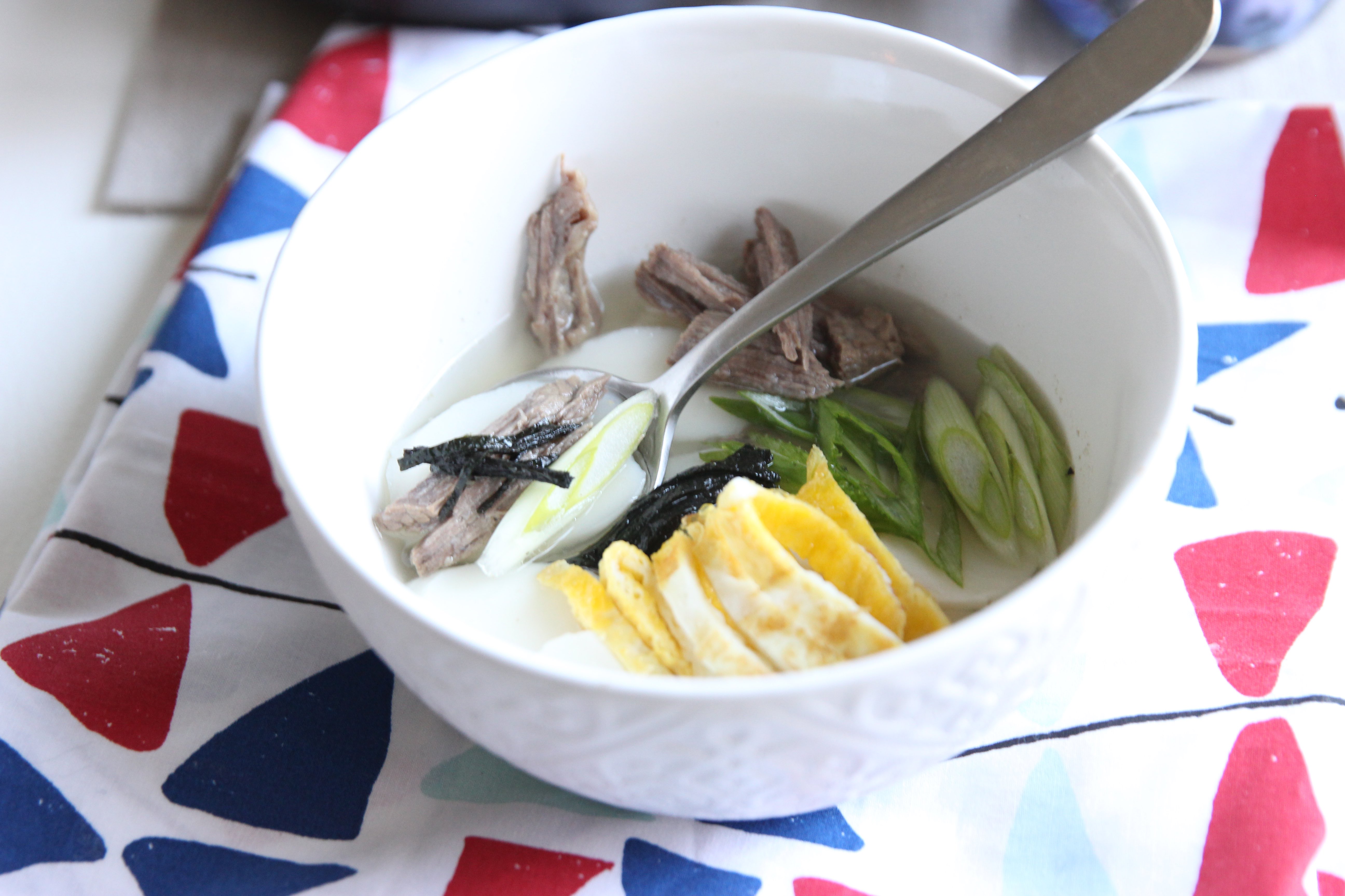 Korean Rice Cake Soup (Tteokguk)