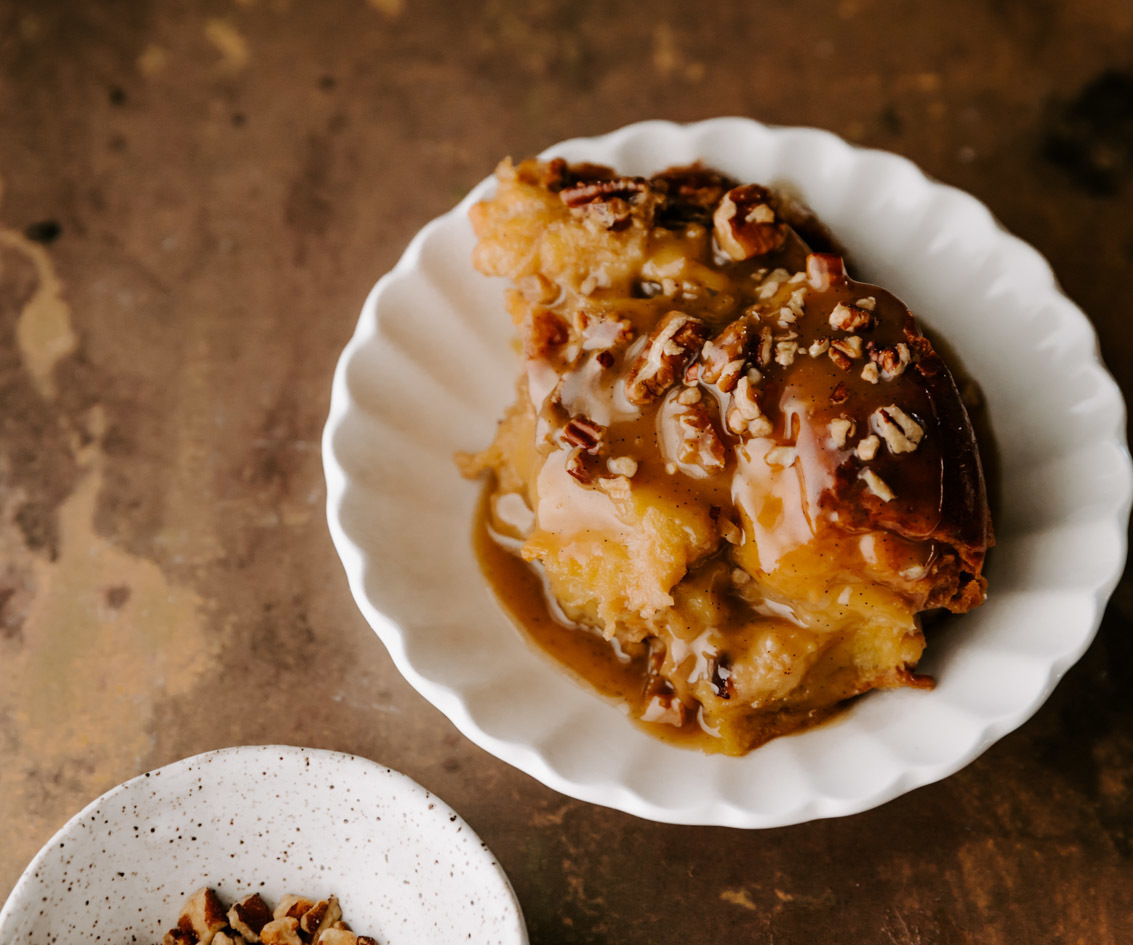 Classic Dutch Oven Bread Pudding