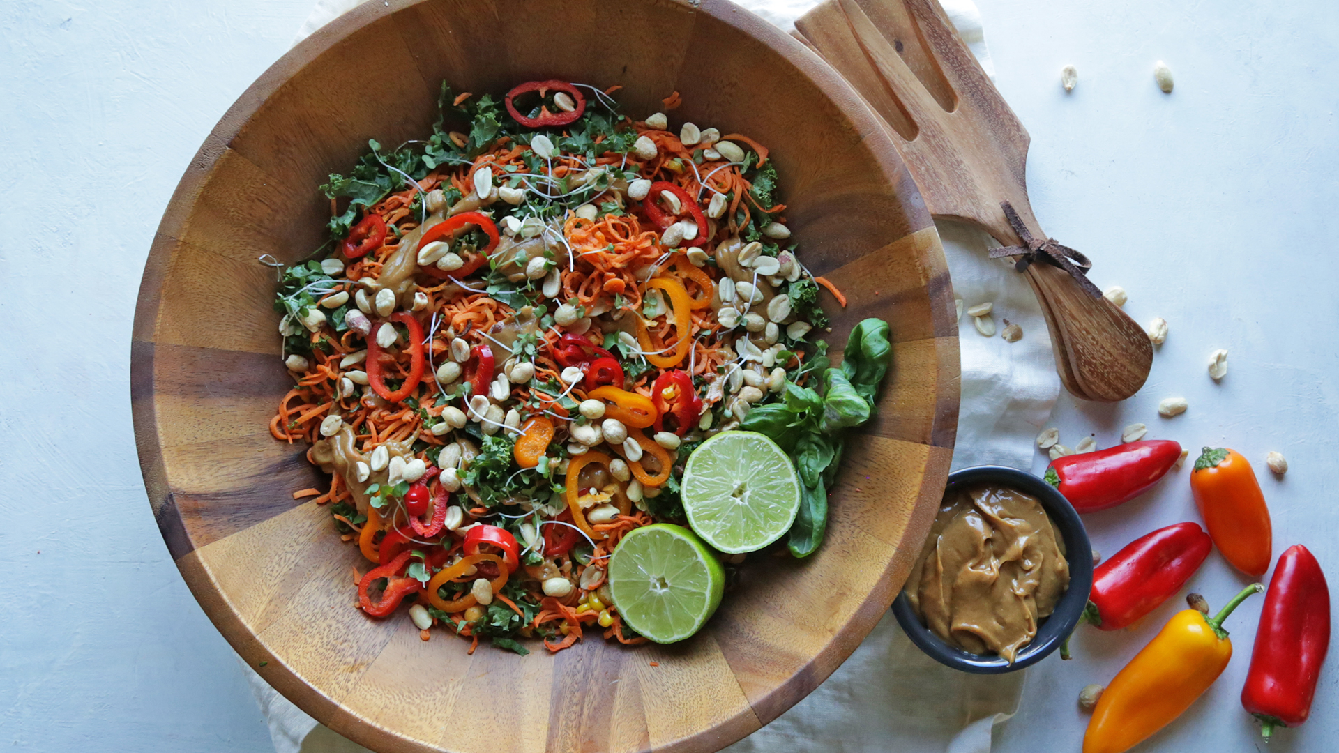 Thai Sweet Potato Salad with Peanut Butter Dressing